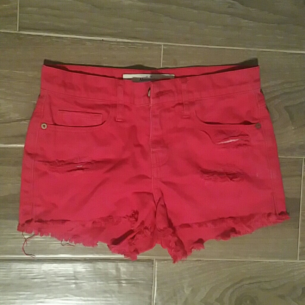 Abercrombie & Fitch Pink Jean Shorts